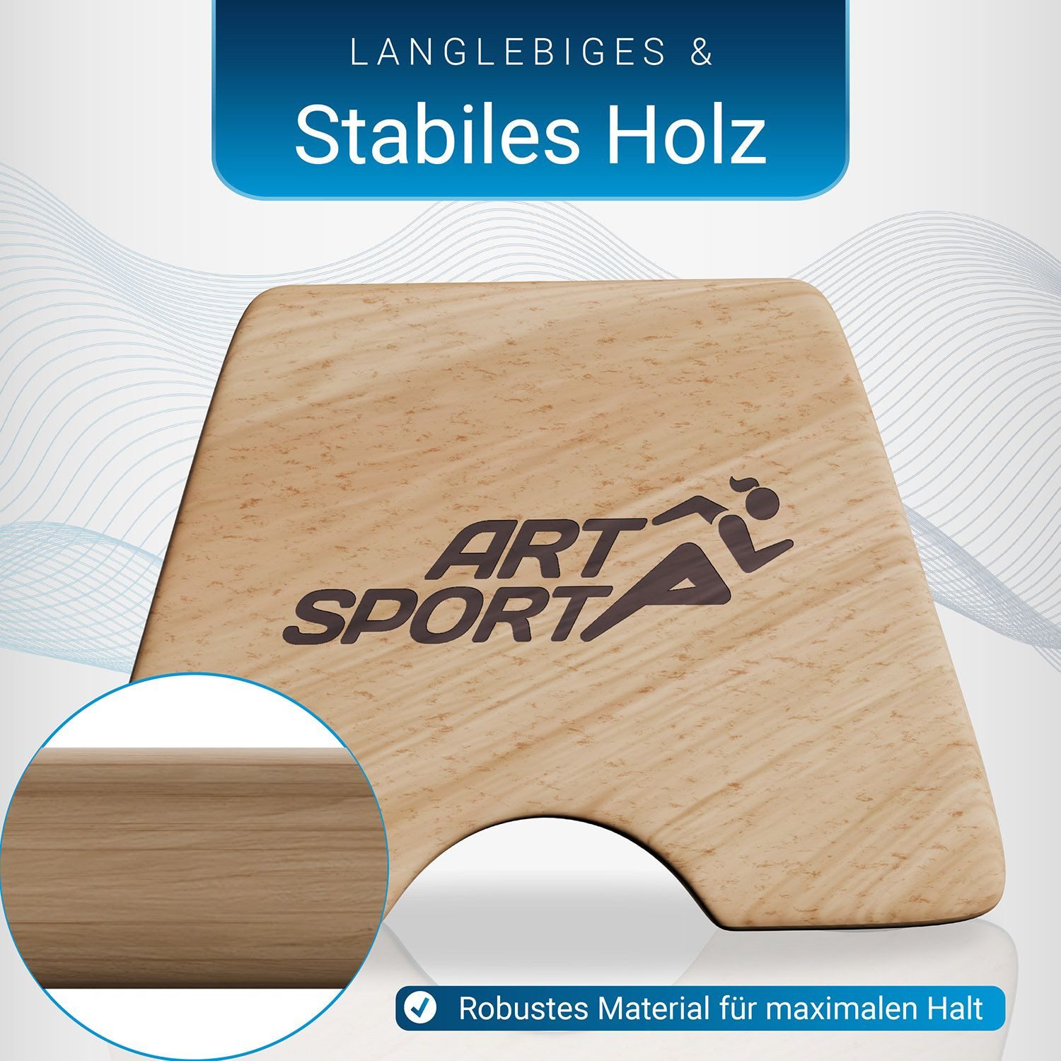 ArtSport Liegestützgriffe M (2-St), Parallettes aus Holz für Calisthenics, handlich, leicht & stabil