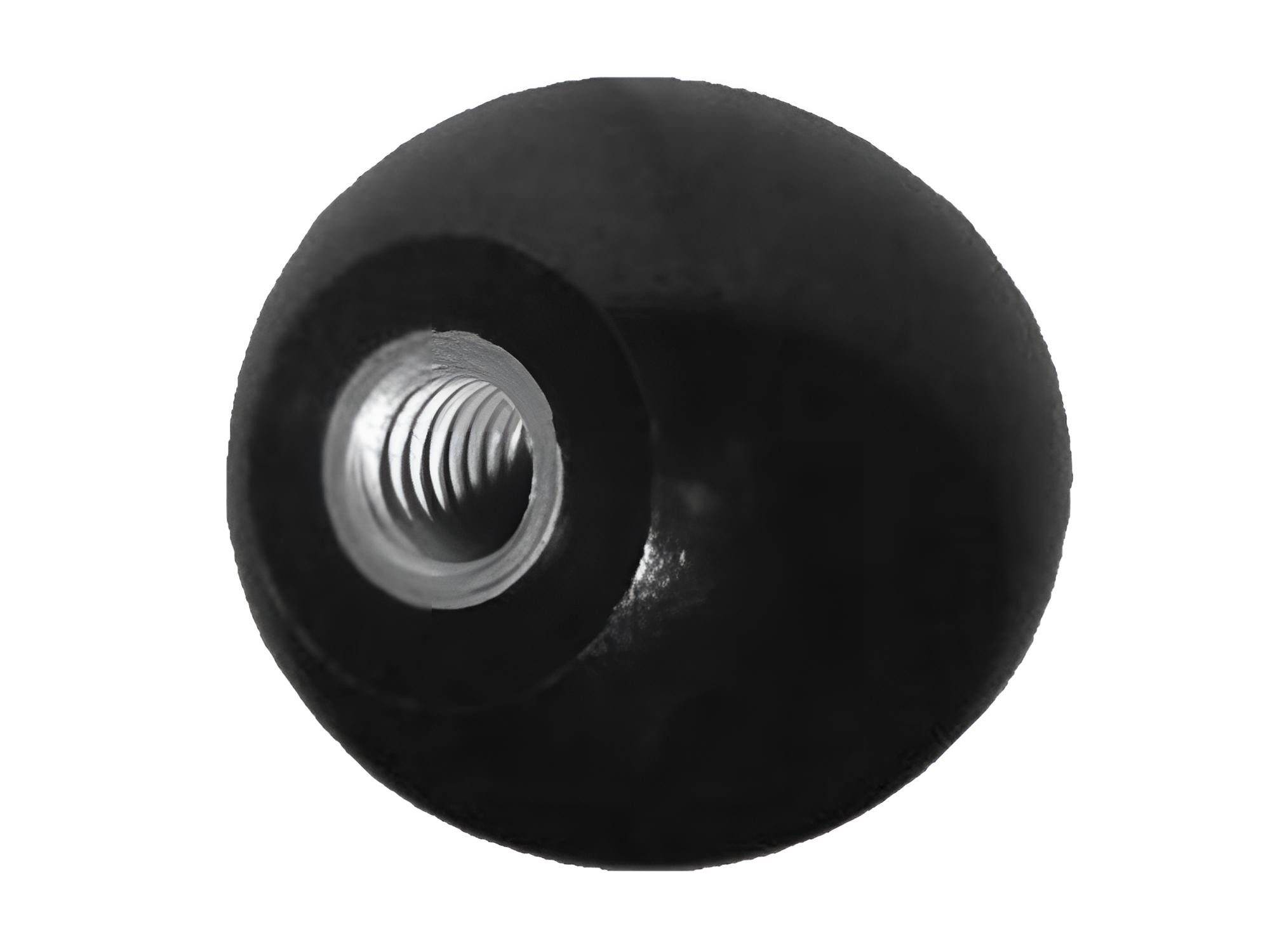 Walter Bethke GmbH & Co. KG Anhänger 5 Stück - Kugelknopf M 10 - Ø 40 mm - DIN319 - Stahlgewinde - schwarz