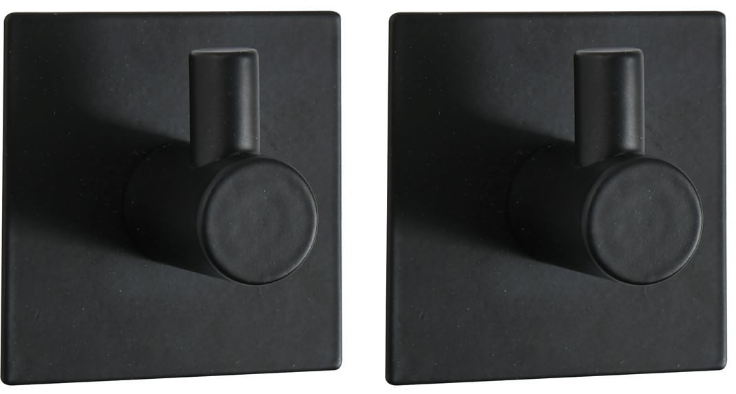 spirella Badaccessoire-Set spirella® Handtuchhaken Haken Kleiderhaken Klebehaken "Meti-Square"