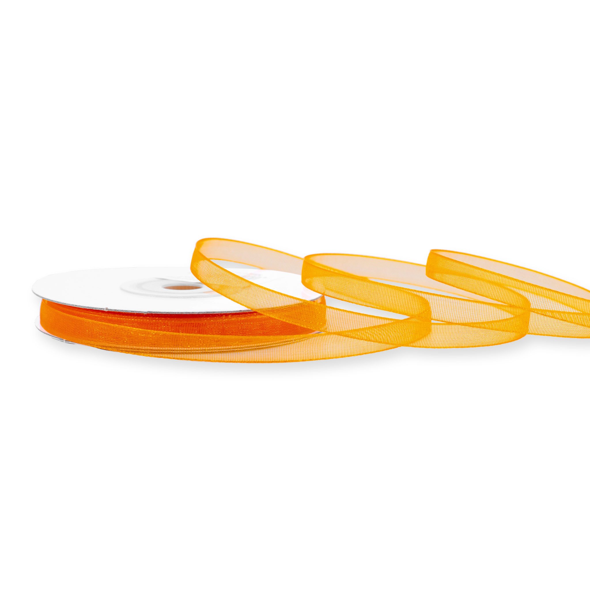 Creativery Organzaband, Organzaband 6mm x 25m Rolle Orange