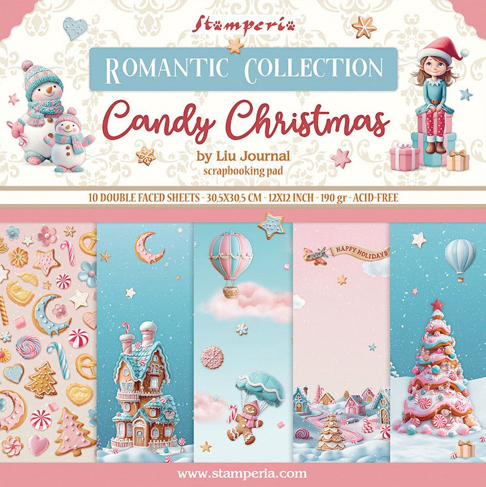 Stamperia Документы Scrapbook-Block 'Candy Christmas', 10 Bogen