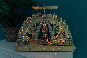 Myflair Möbel & Accessoires LED Schwibbogen Weihnachtsdeko (1-tlg), aus Holz, mit LED Beleuchtung, Höhe ca. 38 cm