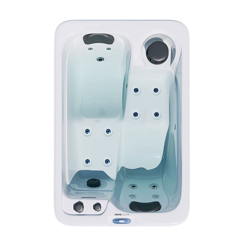 HOME DELUXE Whirlpool HORIZON - 175 x 115 cm, (1-tlg), für 2 Personen, Heizung und Massage, 15 Düsen, Outdoor Whirlpool