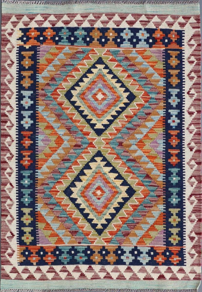 Orientteppich Kelim Afghan 82x118 Handgewebter Orientteppich, Nain Trading, rechteckig, Höhe: 3 mm