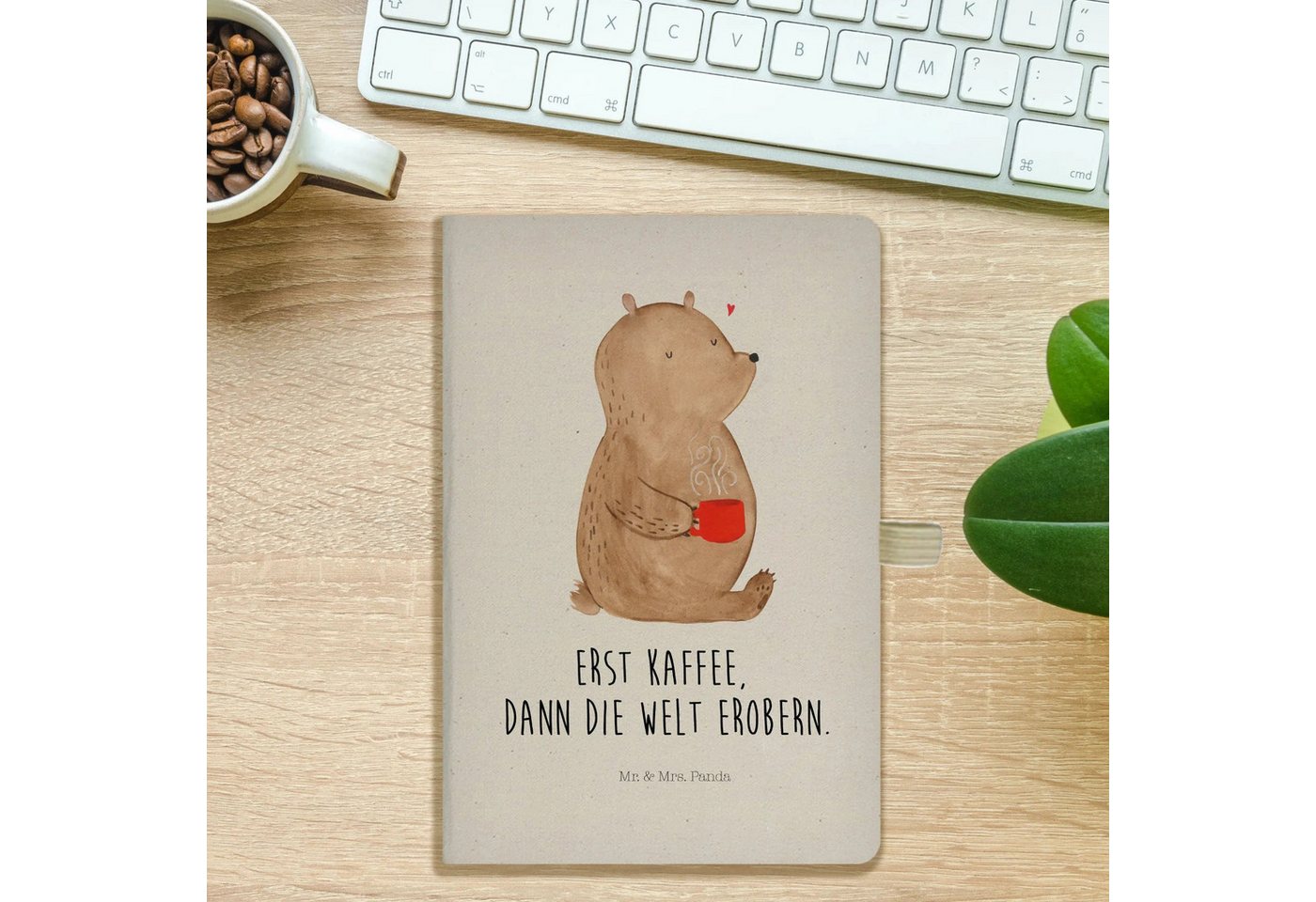 Thumbnail - Mr. & Mrs. Panda Notizbuch Bär Kaffee - Transparent - Geschenk, Notizheft A5, Bären, A5 Notizbuc Mr. & Mrs. Panda, Inspi...
