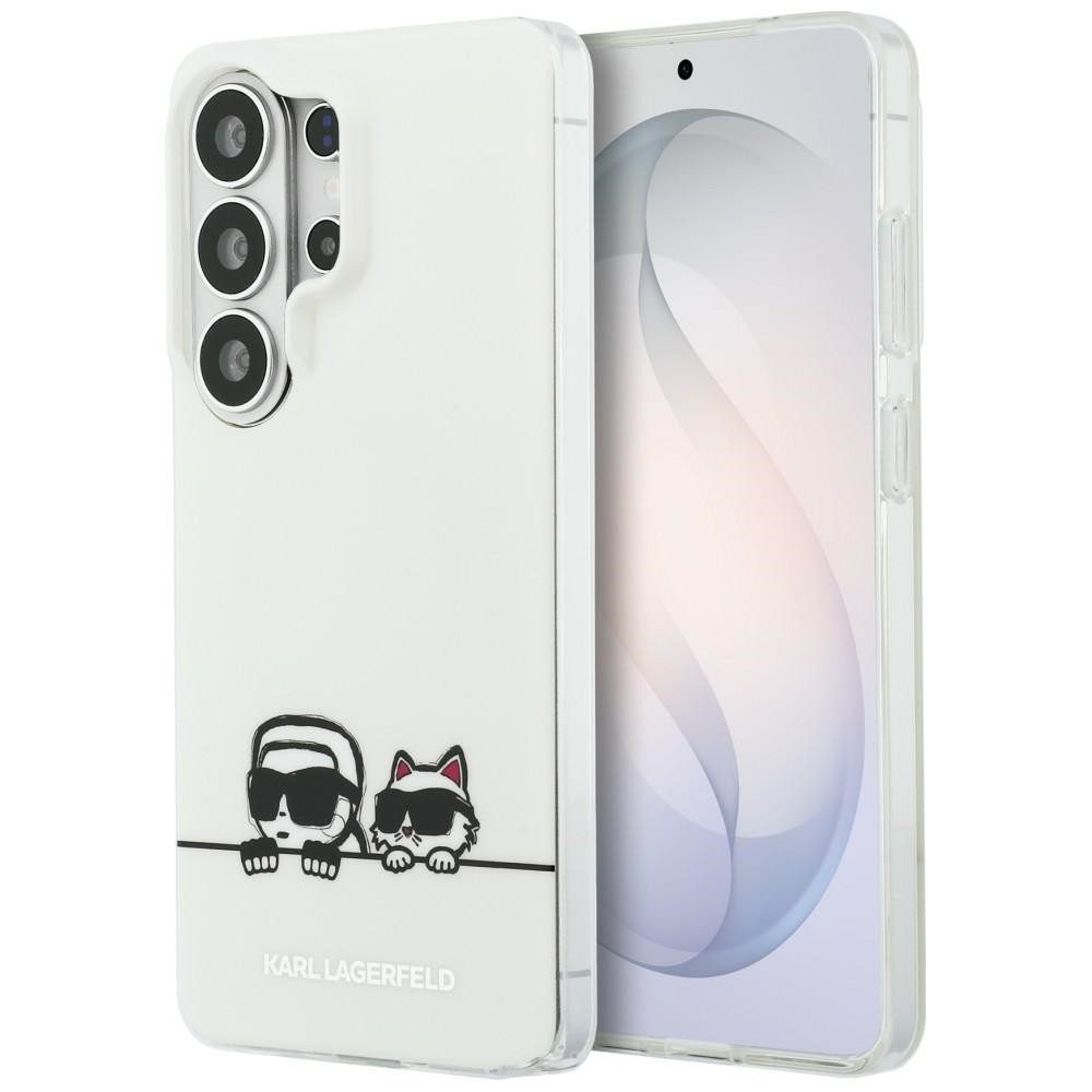 KARL LAGERFELD Handyhülle Galaxy S26 Ultra weiß MagSafe Katze Karl Logo Seiten transparent 6,9 Zoll, Kantenschutz