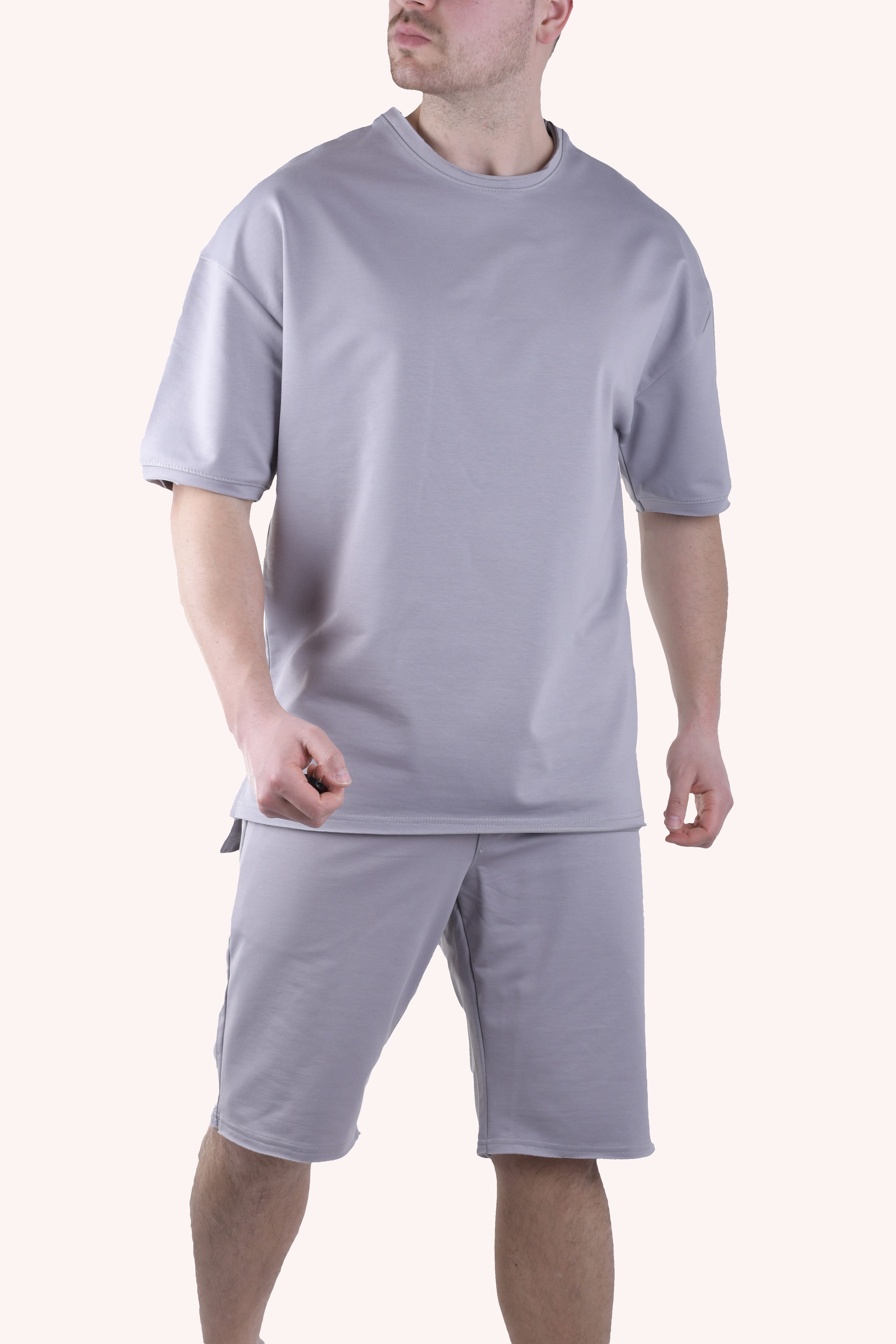 Megaman Jeans Freizeitanzug Herren Outdoor Sportanzug Freizeitanzug Trainingsanzug Fitness (Spar-Set, Hose mit T-Shirt), Bestehend aus Hose und T-Shirt