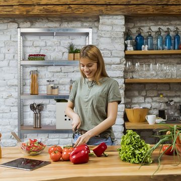 relaxdays Schwerlastregal 2 x verzinktes Schwerlastregal 5 Böden