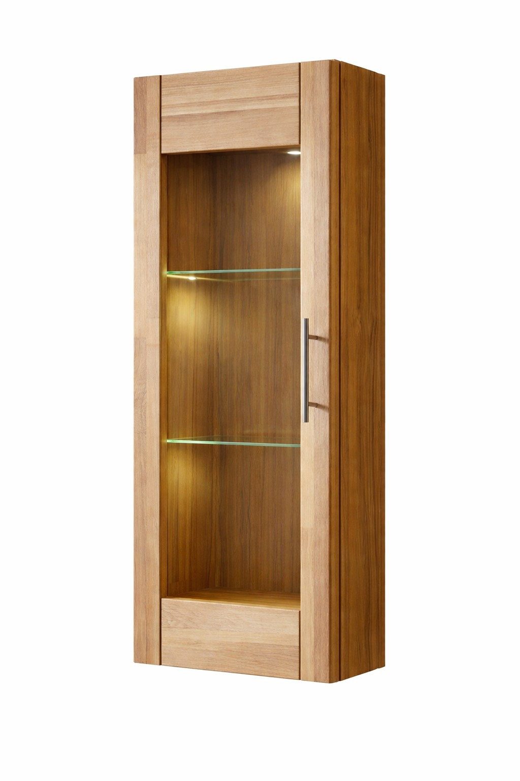 bv-vertrieb Hängevitrine Hängevitrine 42x31x115 Vitrinenschrank Kernbuche teilmassiv #4272