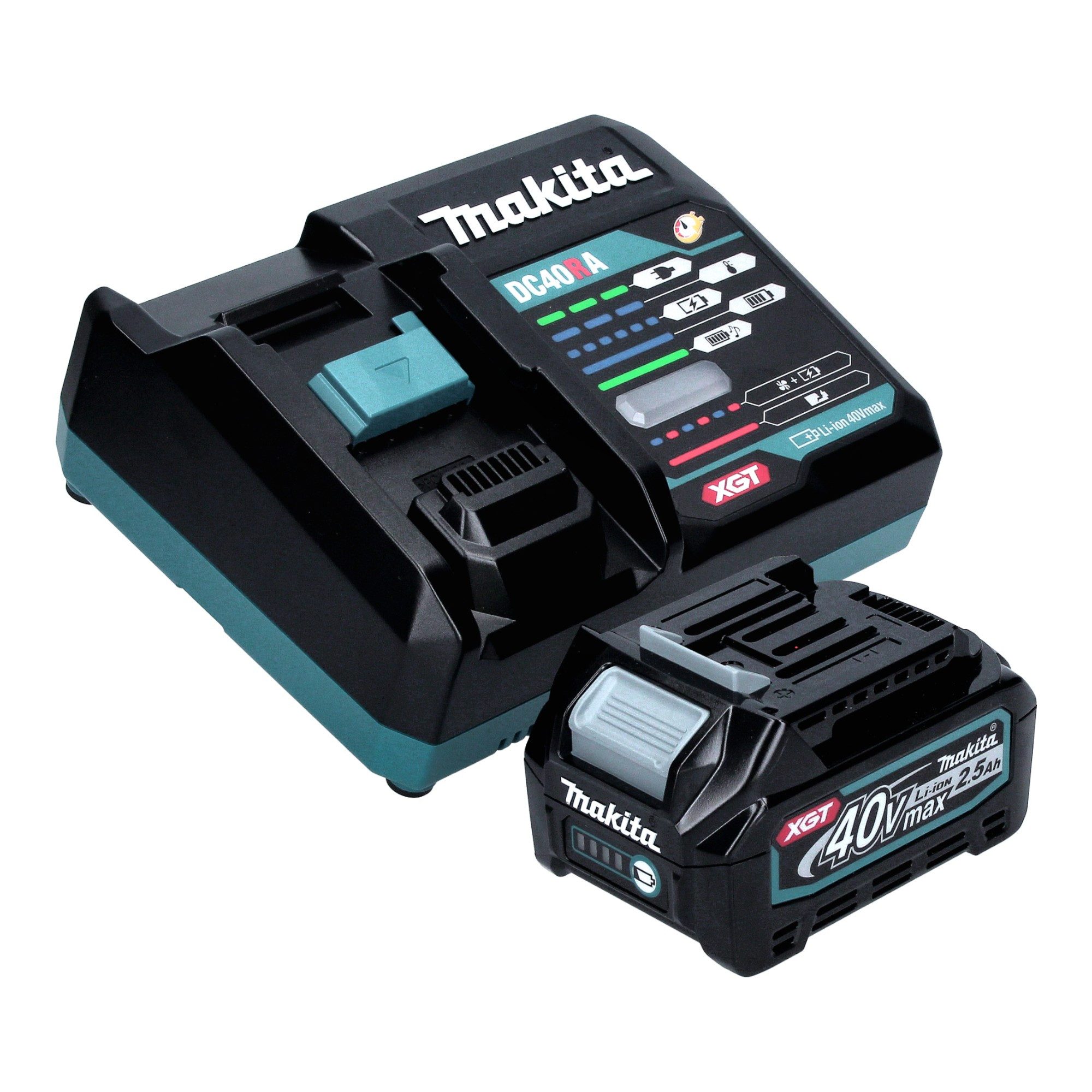 Makita MR 007 GD101 12 - 40 V max. Bluetooth DAB+ USB + 1x Akku 2,5Ah + Lader Baustellenradio