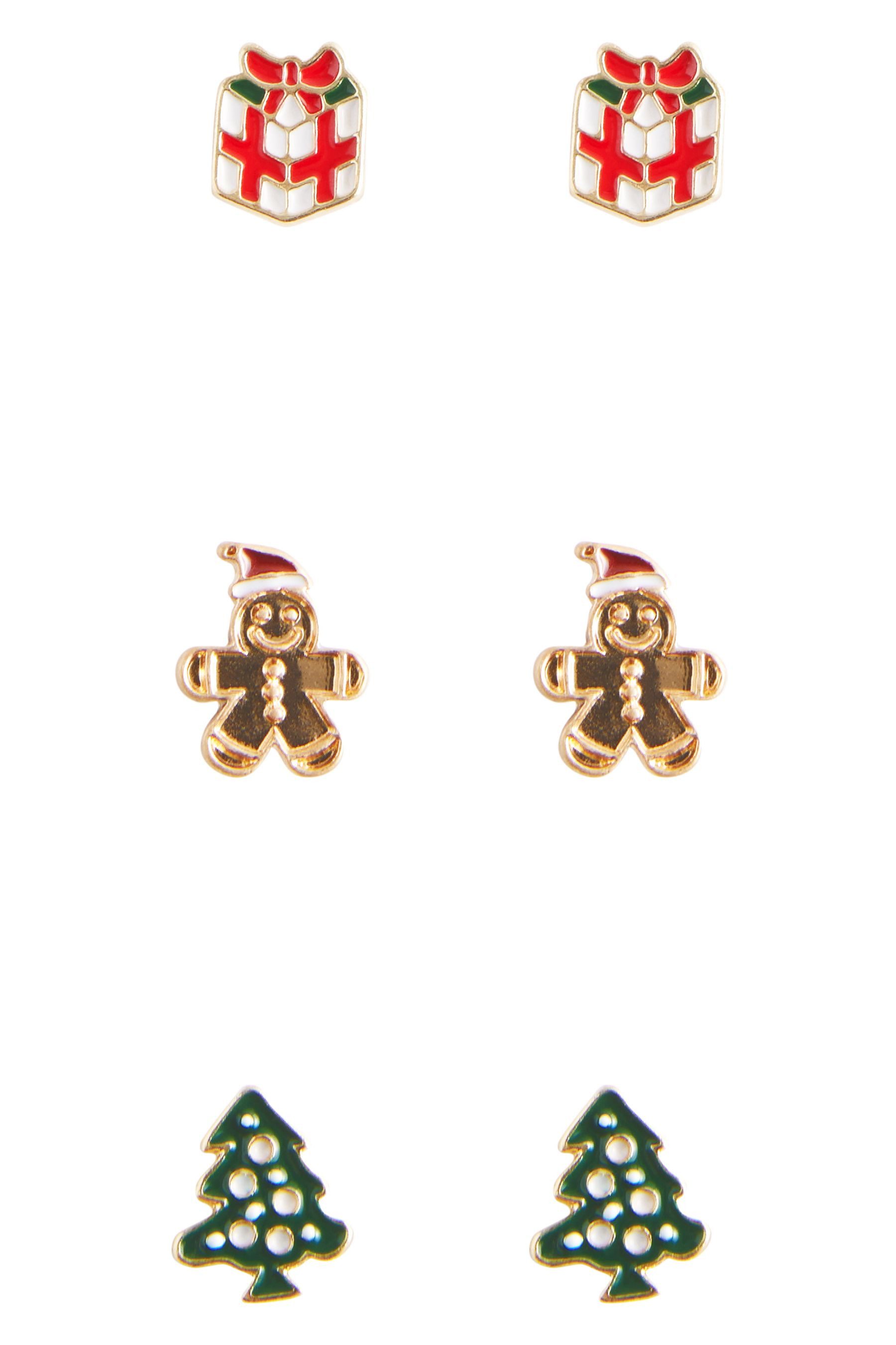 Ohrstecker-Set Weihnachtsohrstecker Lebkuchenmann im Pack