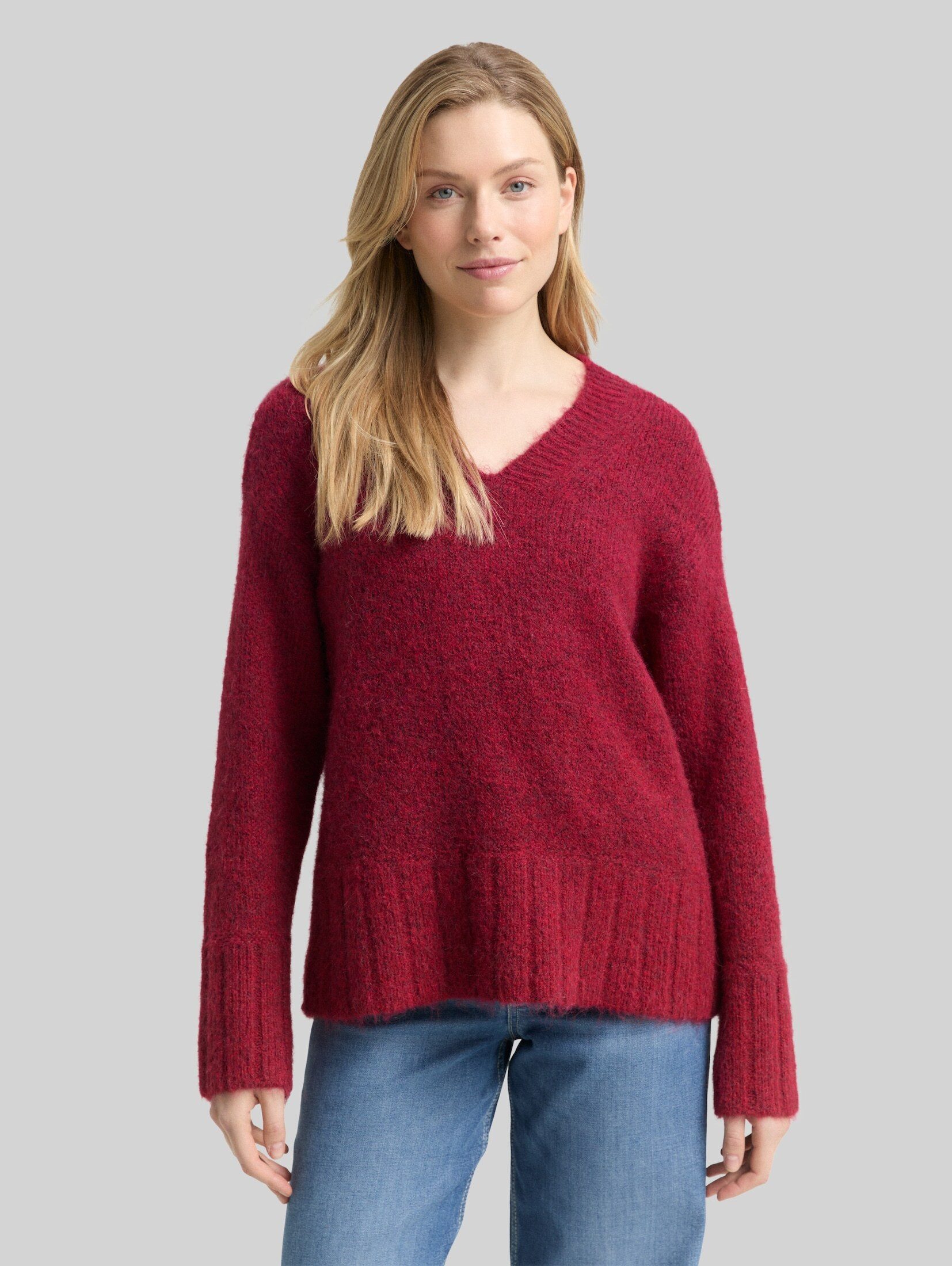 TOM TAILOR Strickpullover Pullover & Strickjacken Oversize Strickpullover mit Wollanteil