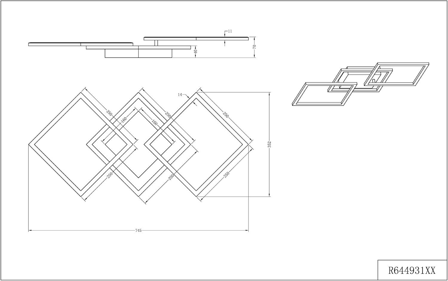 Reality Leuchten LED Deckenleuchte Trail, schwenkbares Element, LED fest in günstig online kaufen