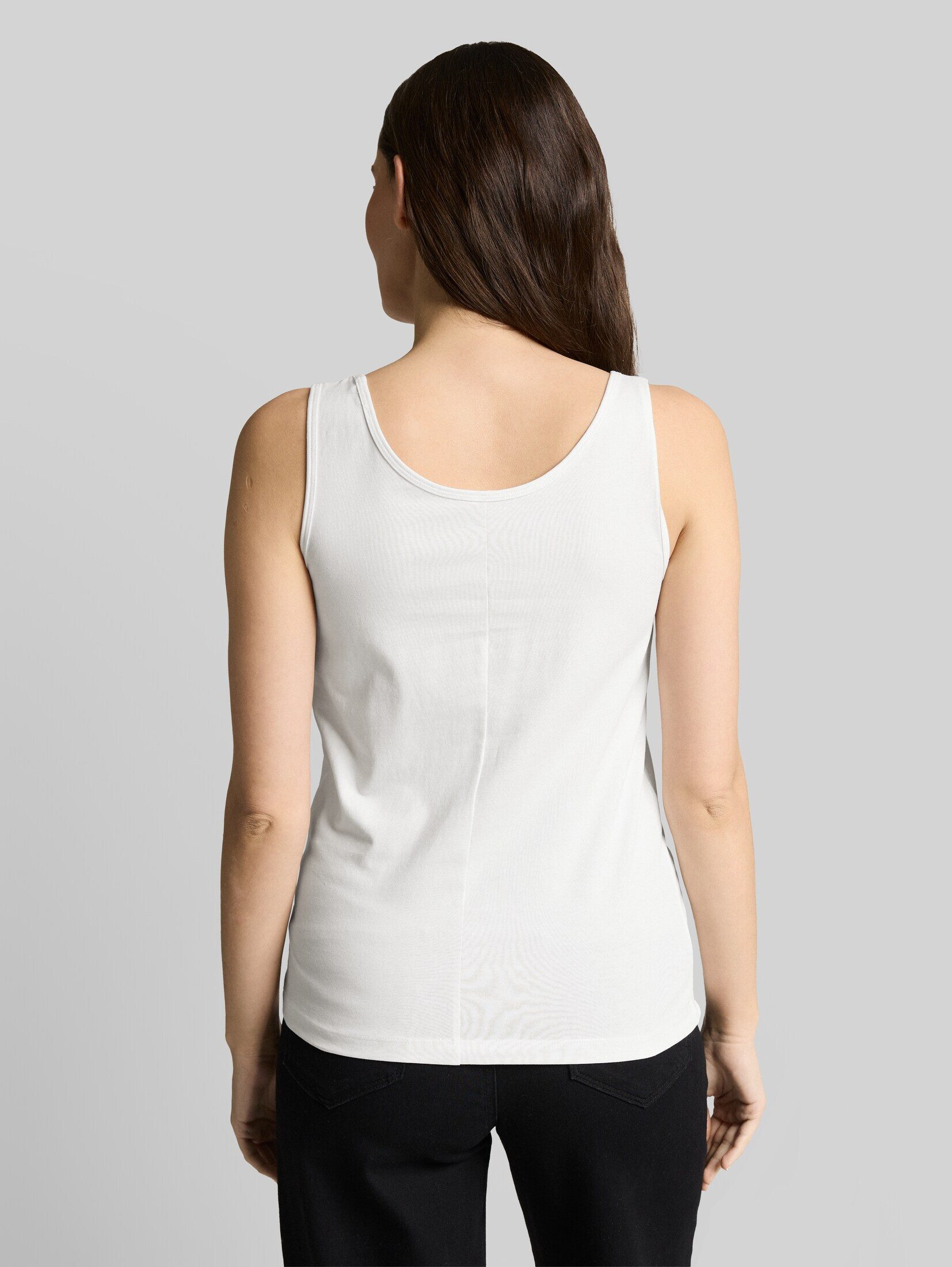 TOM TAILOR Trägertop T-Shirt (im Einserpack) Slim Fit Top mit Rundhalsausschnitt