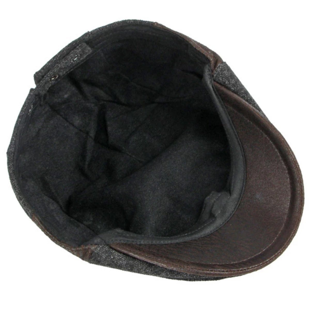 Schiebermütze Sporty Cap mit Klassik Cap Schirmmütze Flat Flat Schirm Schwarz