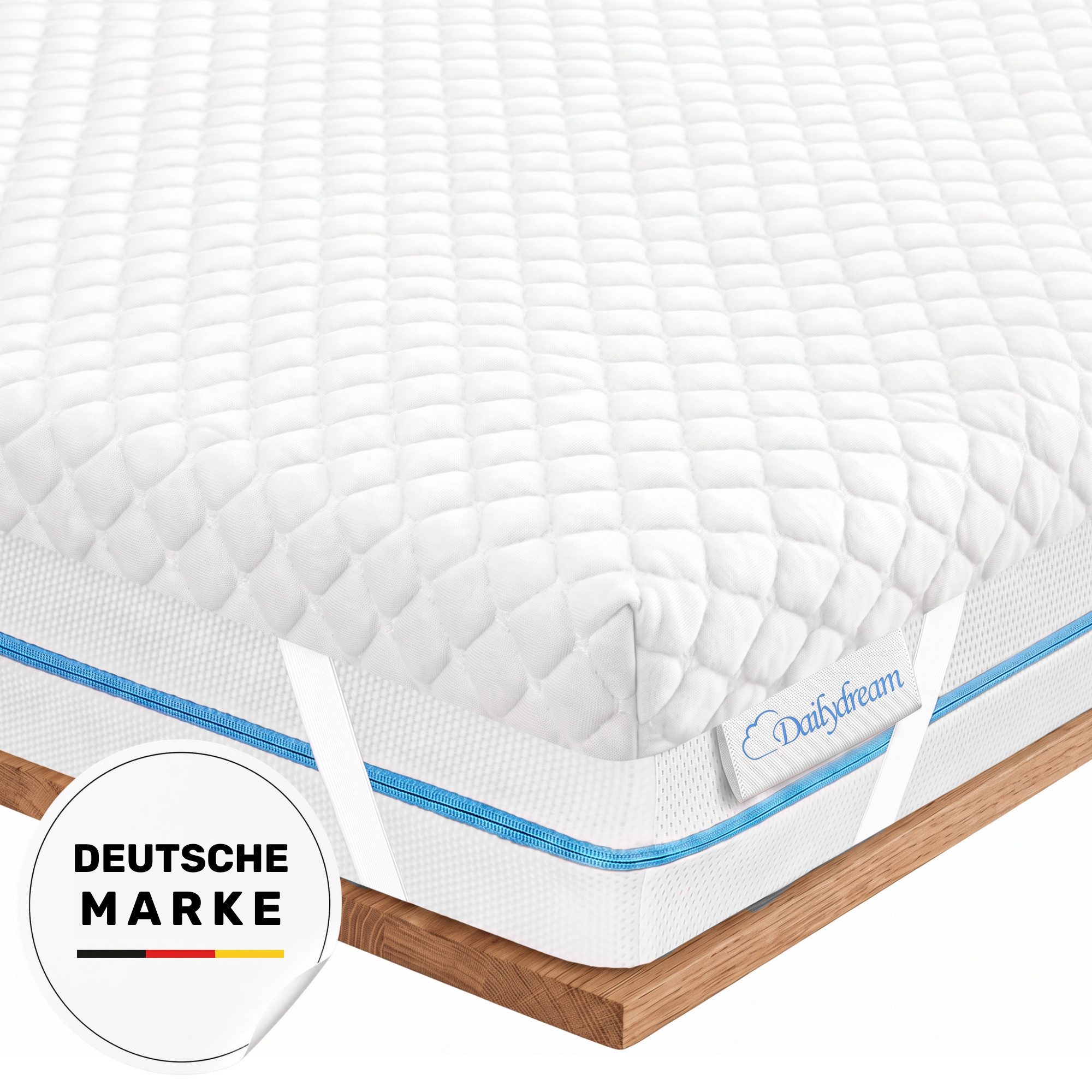 Dailydream, Topper, Matratzentopper, Viscoschaum, Memory Foam, rutschfest, H1/2, (Pure Edition), wertet harte Matratzen auf und bietet einen erholsameren Schlaf