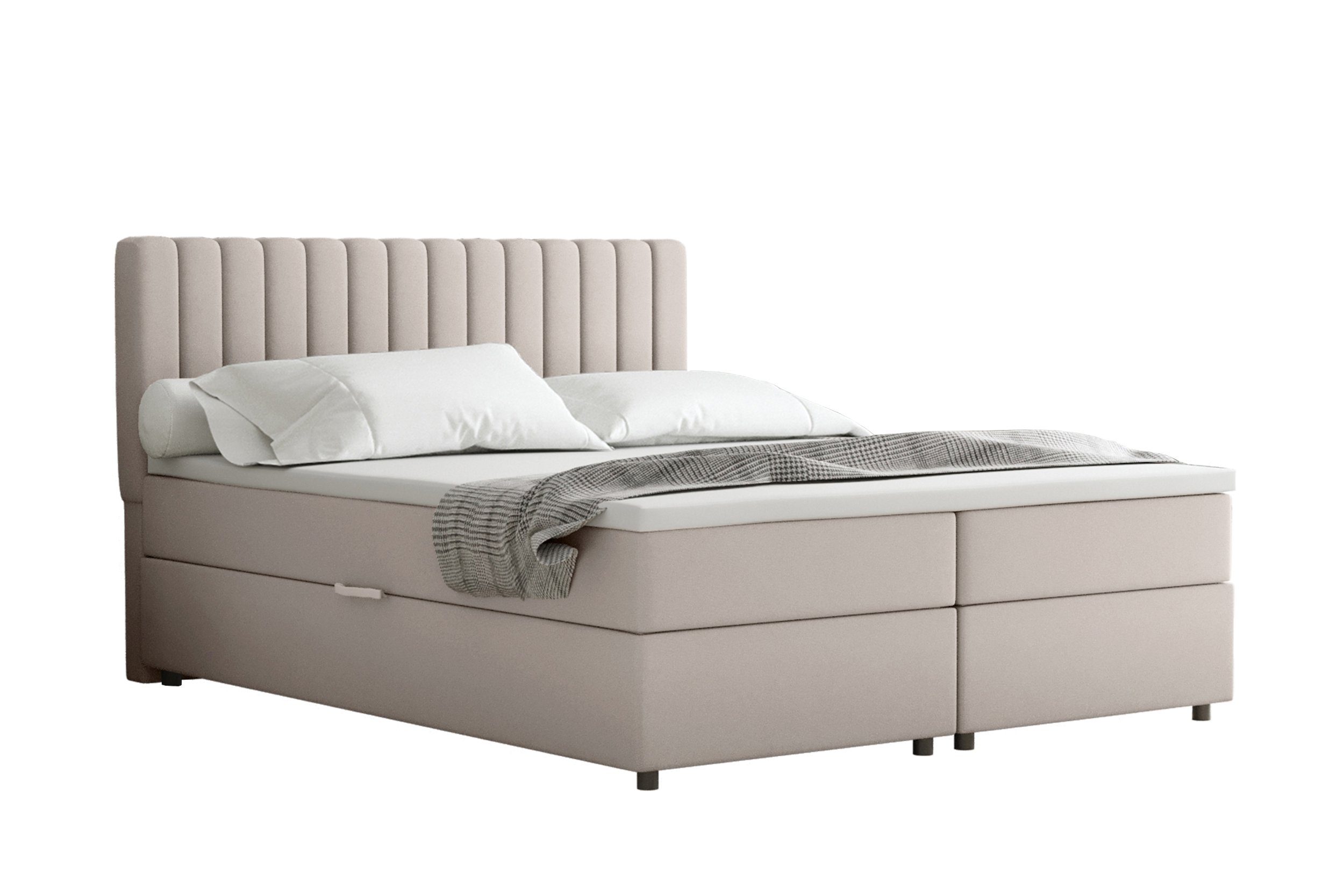 PANDA MÖBEL GmbH Boxbett EVEREST – Komfortables Doppelbett - Kopfteil, zwei günstig online kaufen