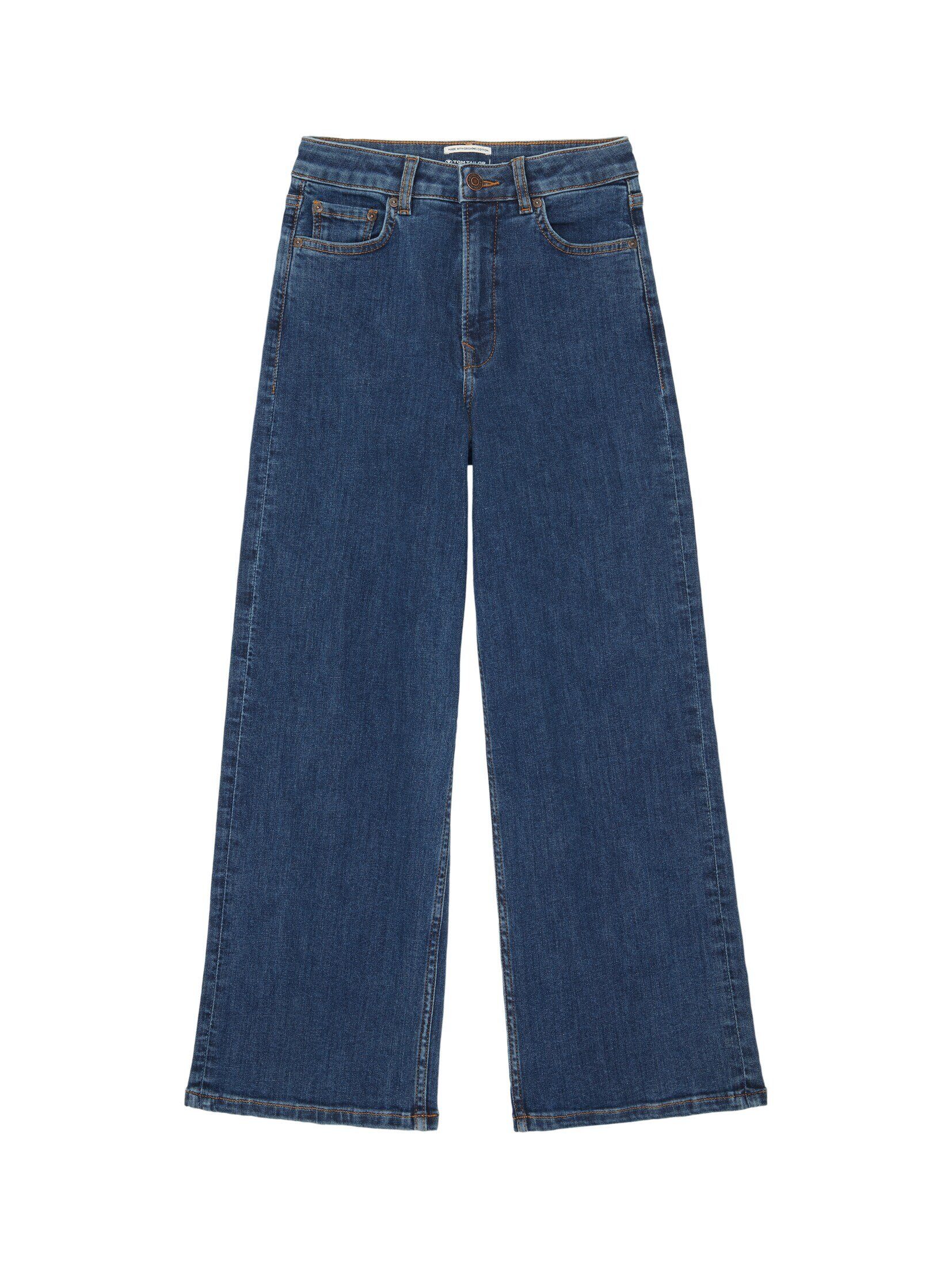 Blue Dark TAILOR Wide Stone TOM 7/8-Jeans Jeans Clean Leg Denim