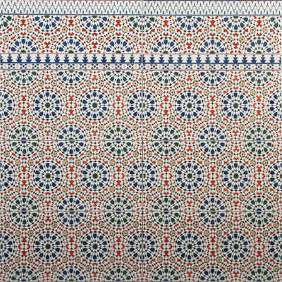 Casa Moro Wandfliese Marokkanische Fliesen Liman 50x25 cm 1 qm bunt Mosaik-Muster, mit Endlos Muster