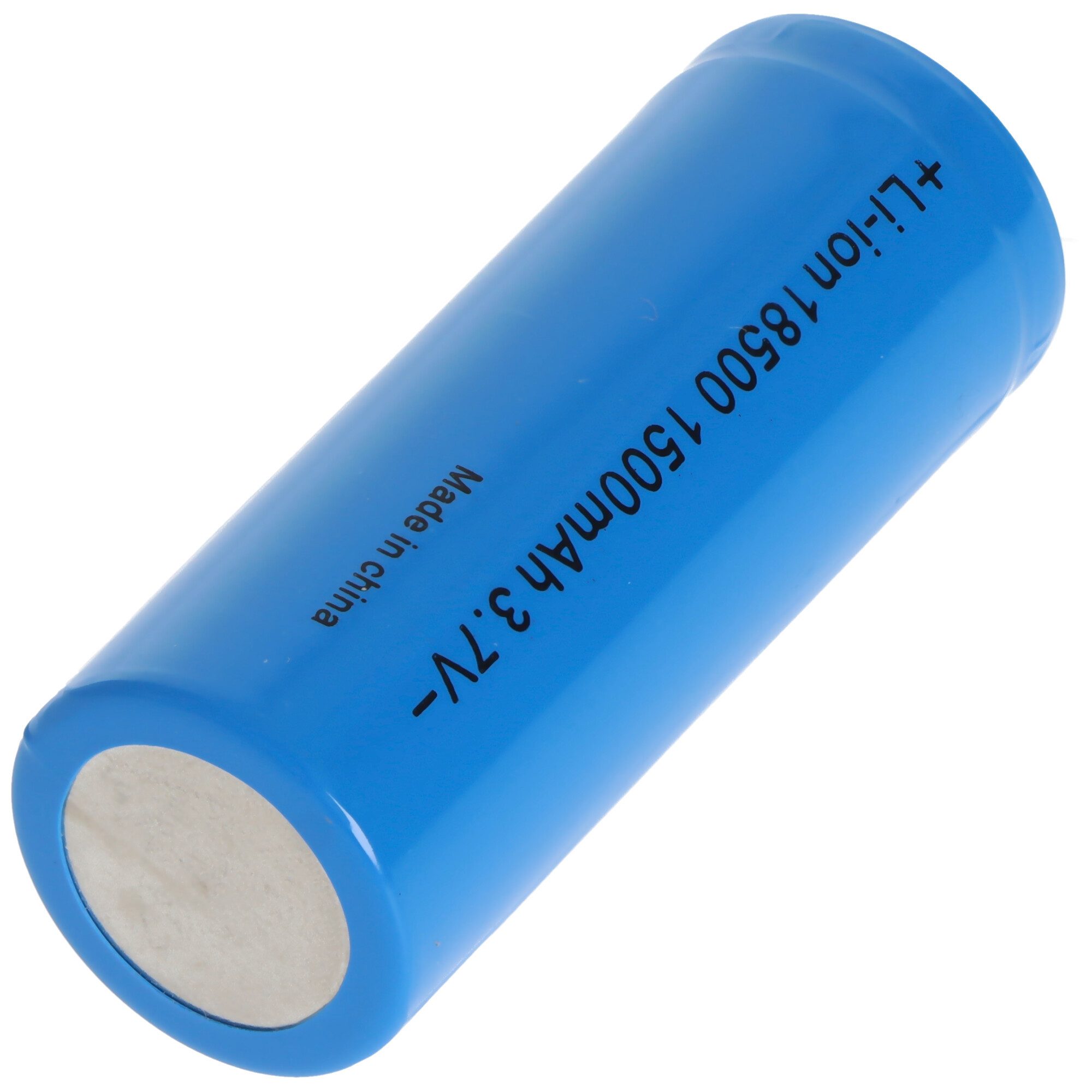 AccuCell 18500 Li-Ion Akku mit 3,6-3,7 Volt, 18500-A1, 1500mAh, flacher Pluspo Akku 1500 mAh (3,7 V)