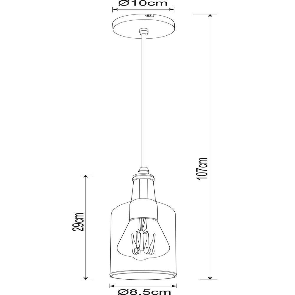 etc-shop Pendelleuchte, Leuchtmittel nicht Pendel rauch H Leuchte 107 Flaschen-Design Decken Hänge schwarz Lampe inklusive