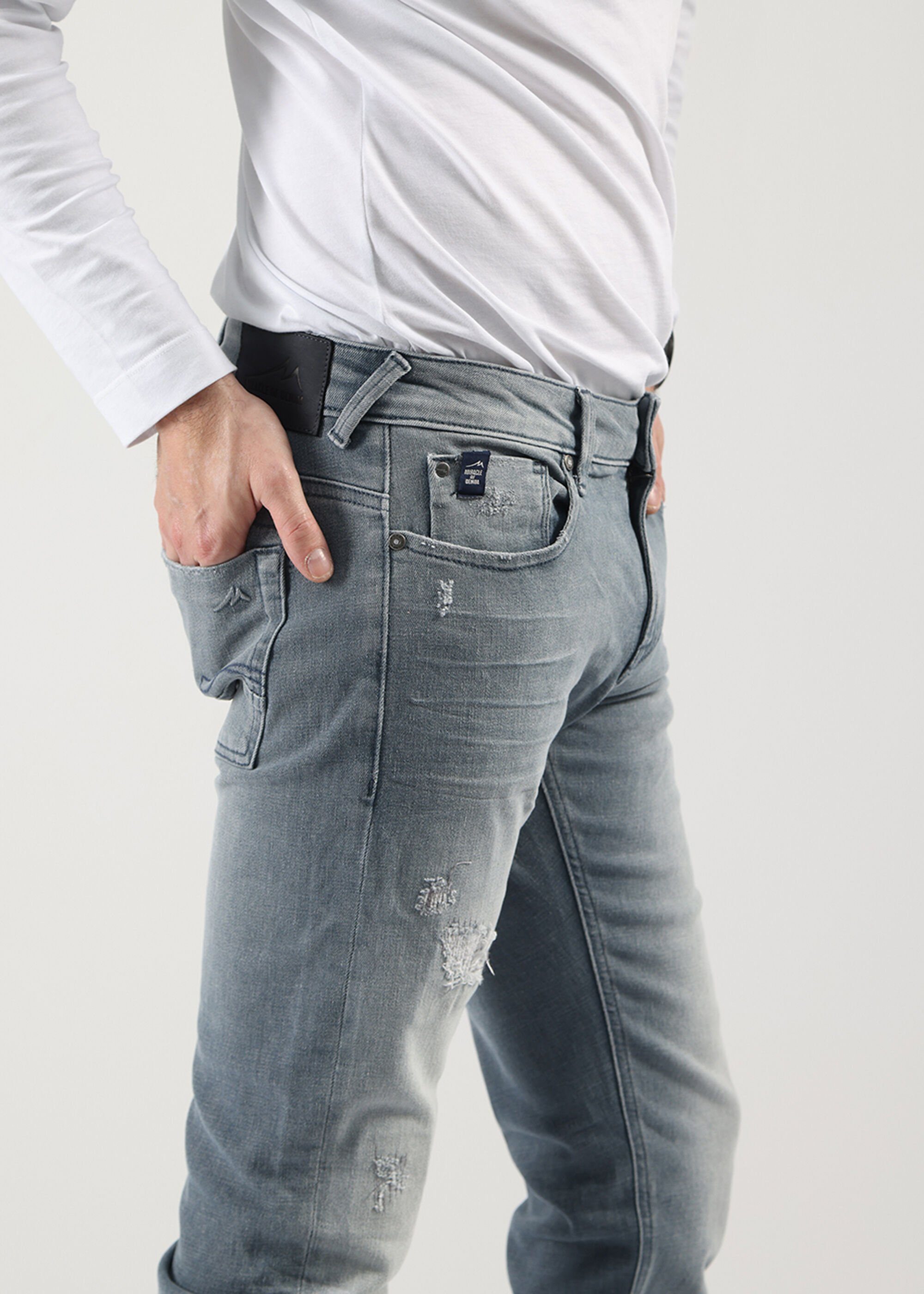Marcel Used 5-Pocket-Jeans of Temperature Look Denim im Blue Miracle