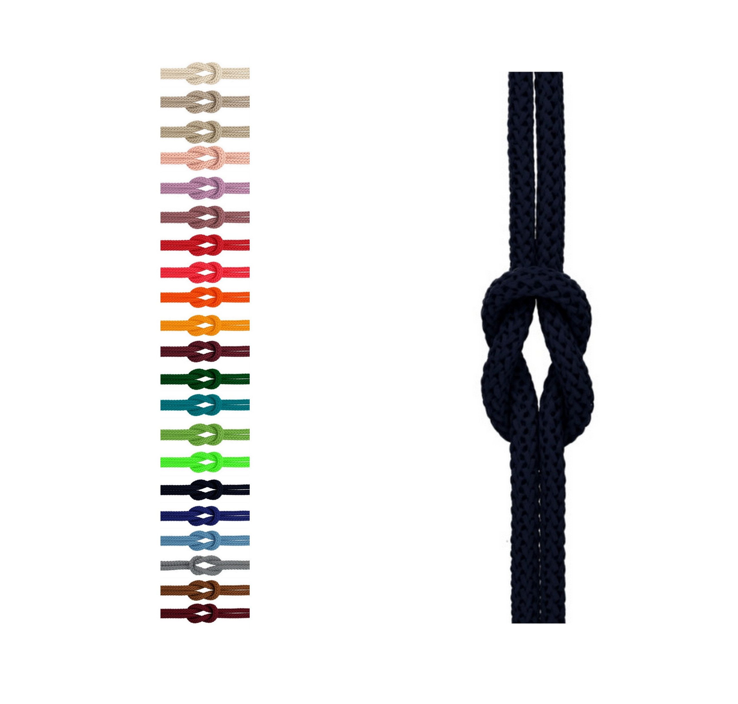PaulZdrada Kordel 5 m Kordelschnur Geflochten Polyester dehnbar Rund Ø 6 mm Deko Seil