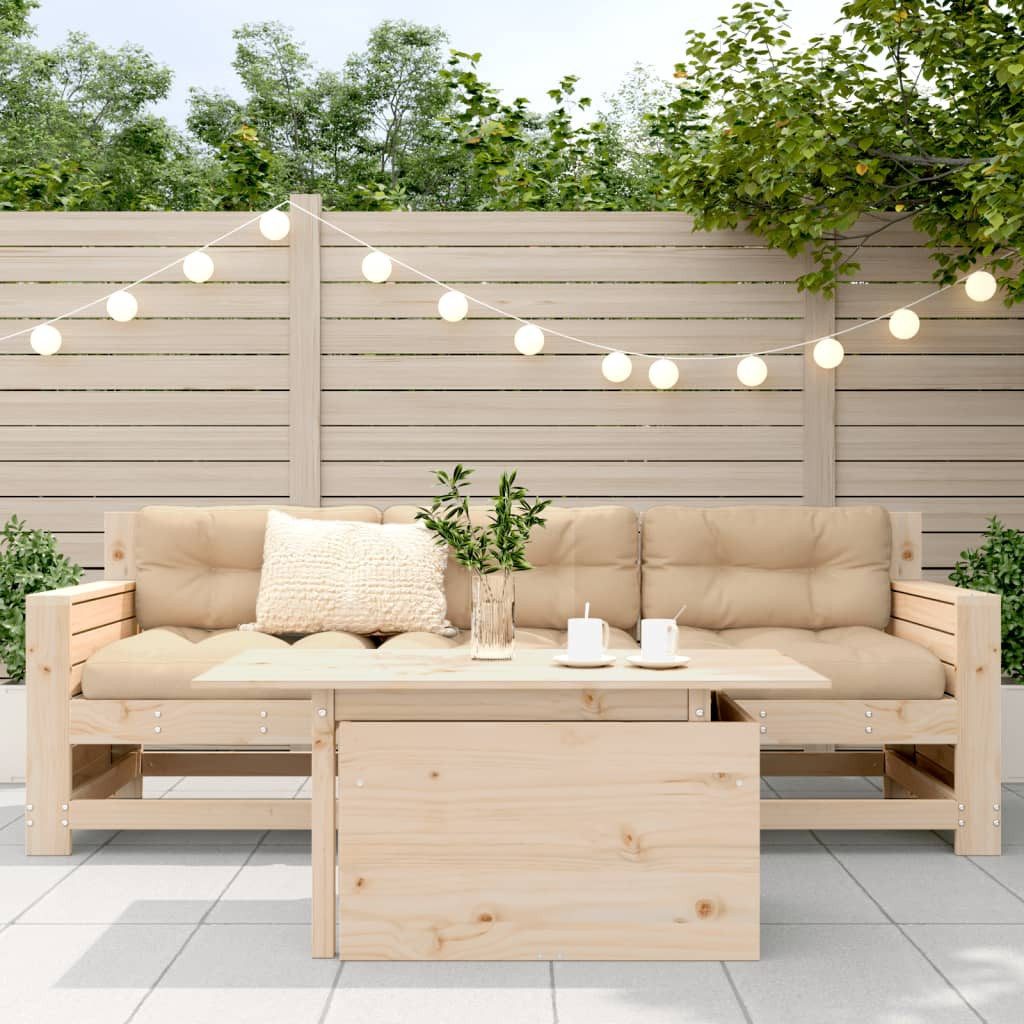 vidaXL Sofaelement Gartentisch 100x50x75 cm Massivholz günstig online kaufen
