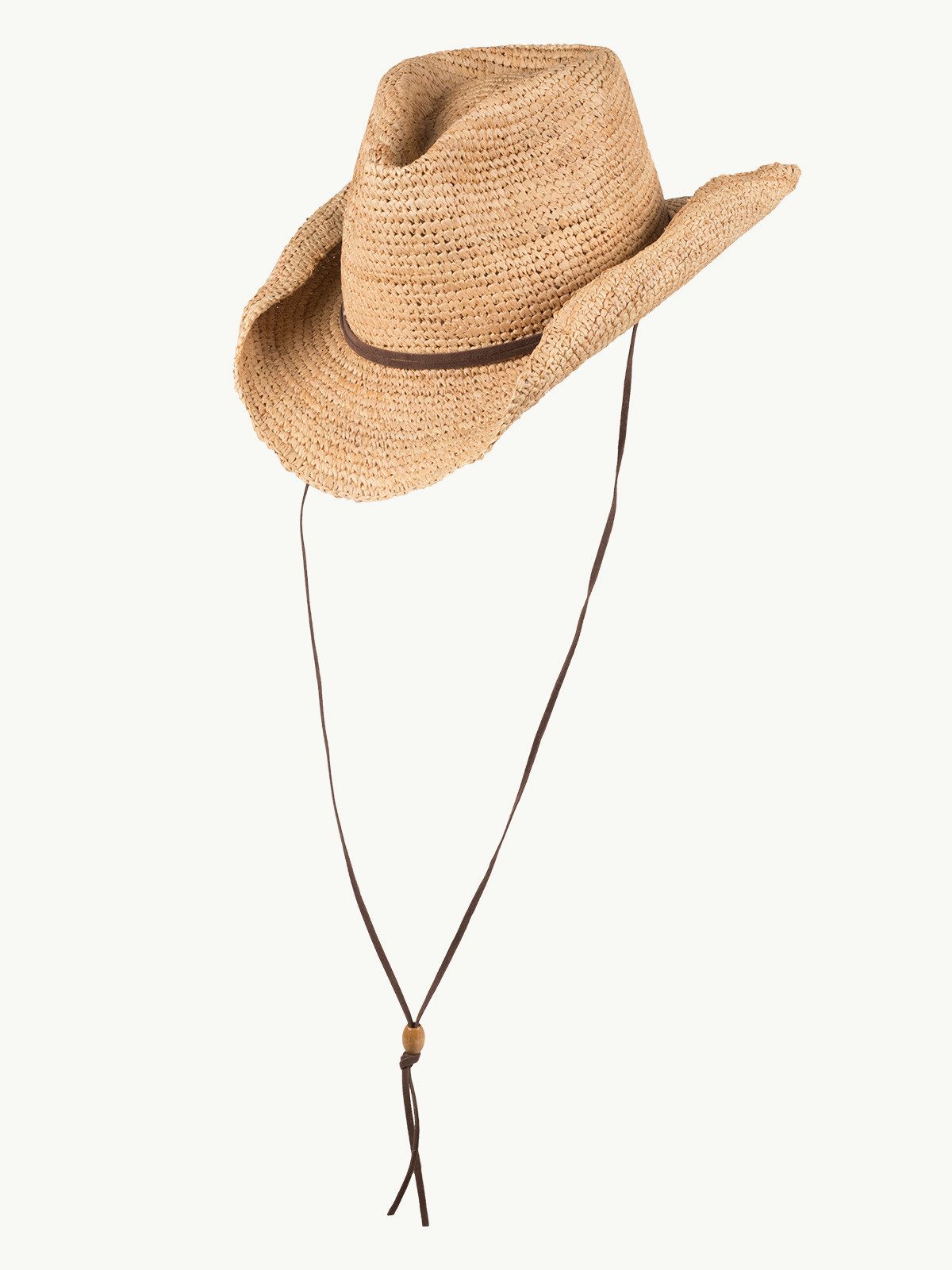 Scippis Cowboyhut SCIPPIS Sommerhut „Indy“ – Westernhut Raffia, Tobacco, Male & Female