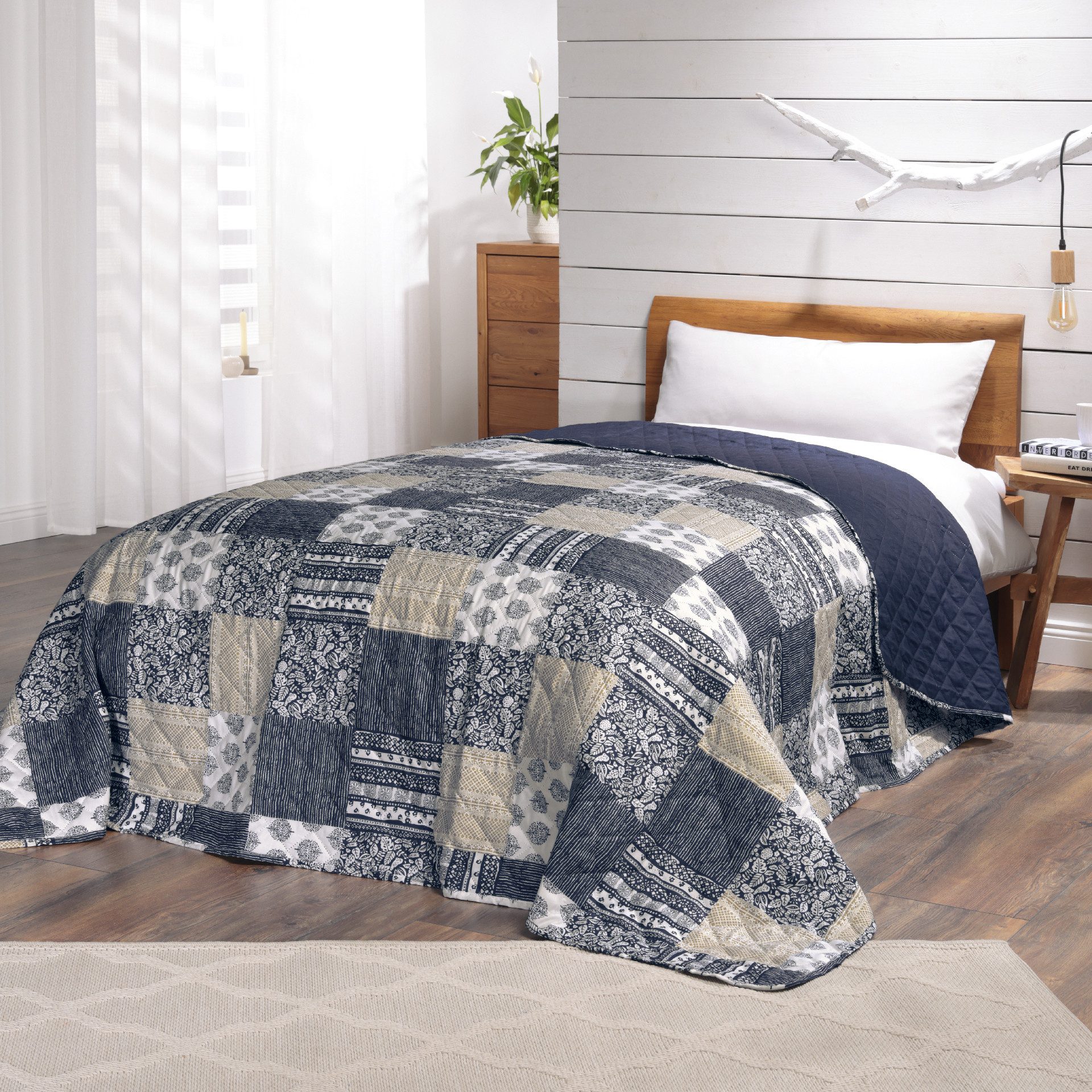 Delindo Lifestyle Bettüberwurf Tagesdecke Mellow, patchwork günstig online kaufen