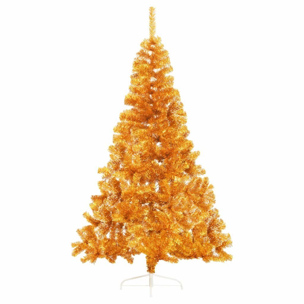 PET Ständer Halb-Weihnachtsbaum 180 Künstlicher furnicato Künstlicher mit cm Gold Weihnachtsbaum