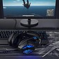 CSL Gaming-Headset (Blaue LED-Beleuchtung; Kopfbügel variabel verstellbar; Bietet kristallklaren Hoch-, Mittel- und Tieftonbereich + dynamische Basswiedergabe, USB Gaming Headset "GHS-102" mit Mikrofon - Kopfhörer für PC (Win XP/7/8/8.1/10), PS4/4 Pro), Bild 3