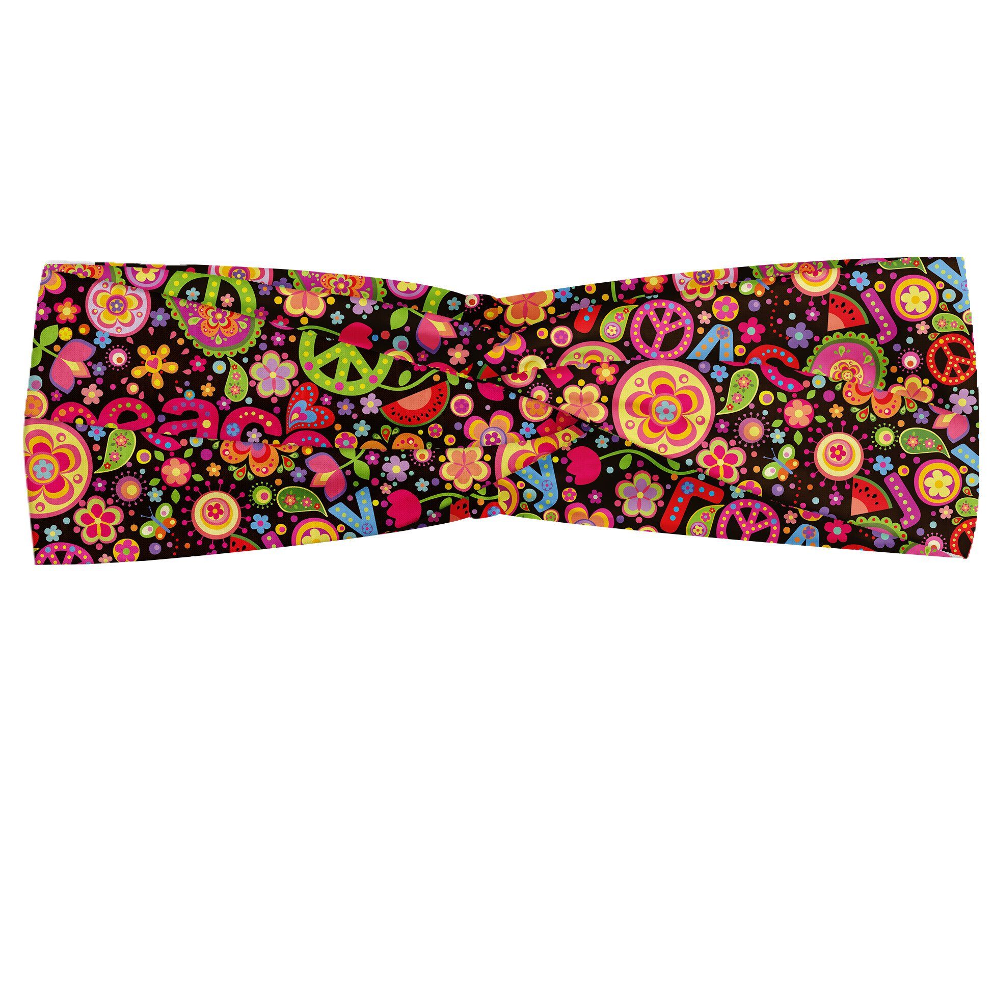 Abakuhaus Stirnband Elastisch alltags Hippie-Paisley-Blätter Angenehme accessories toll und