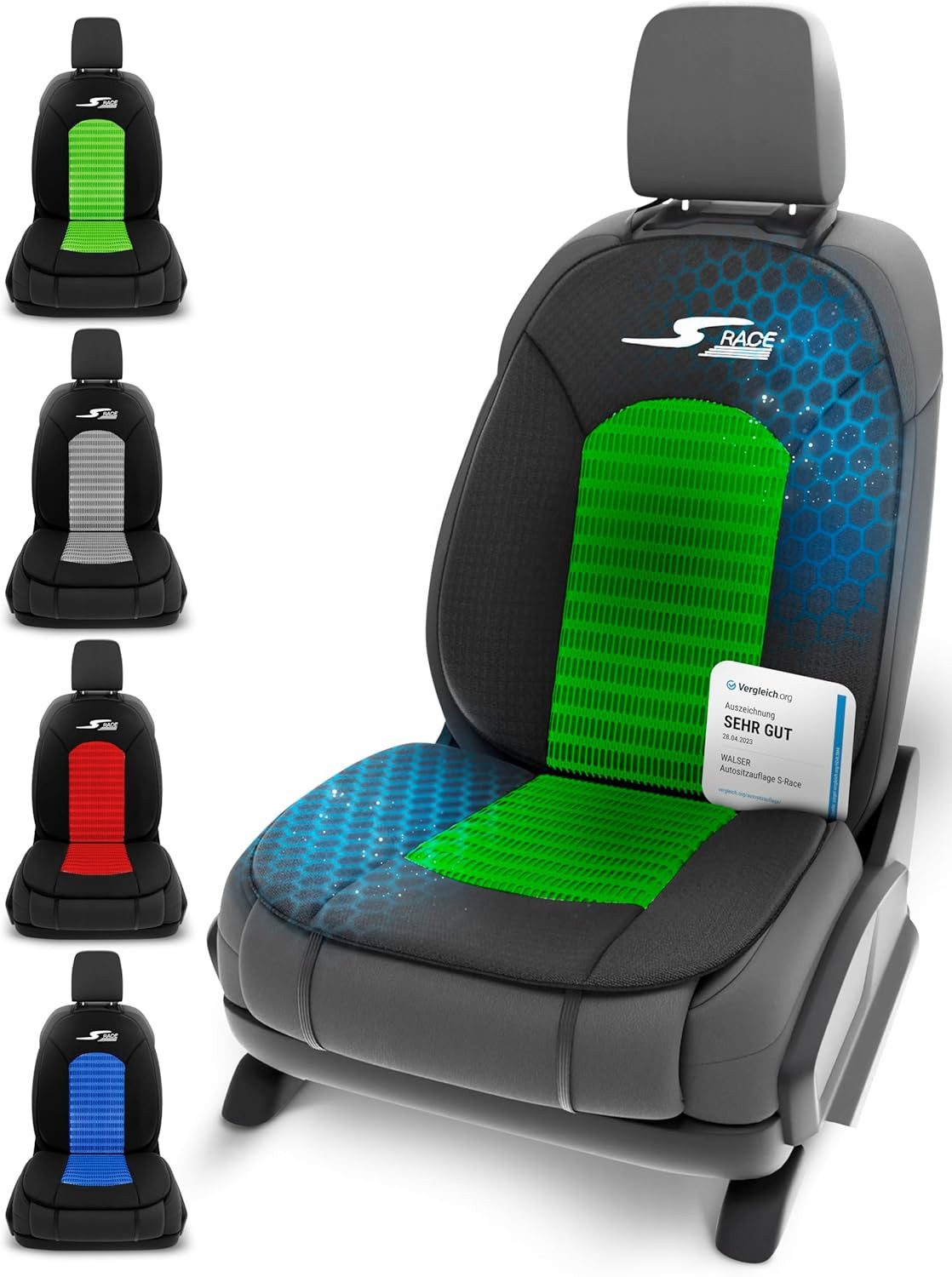 CarComfort Autositzauflage Sitzaufleger S-Race, 1 Stück, 1-tlg.