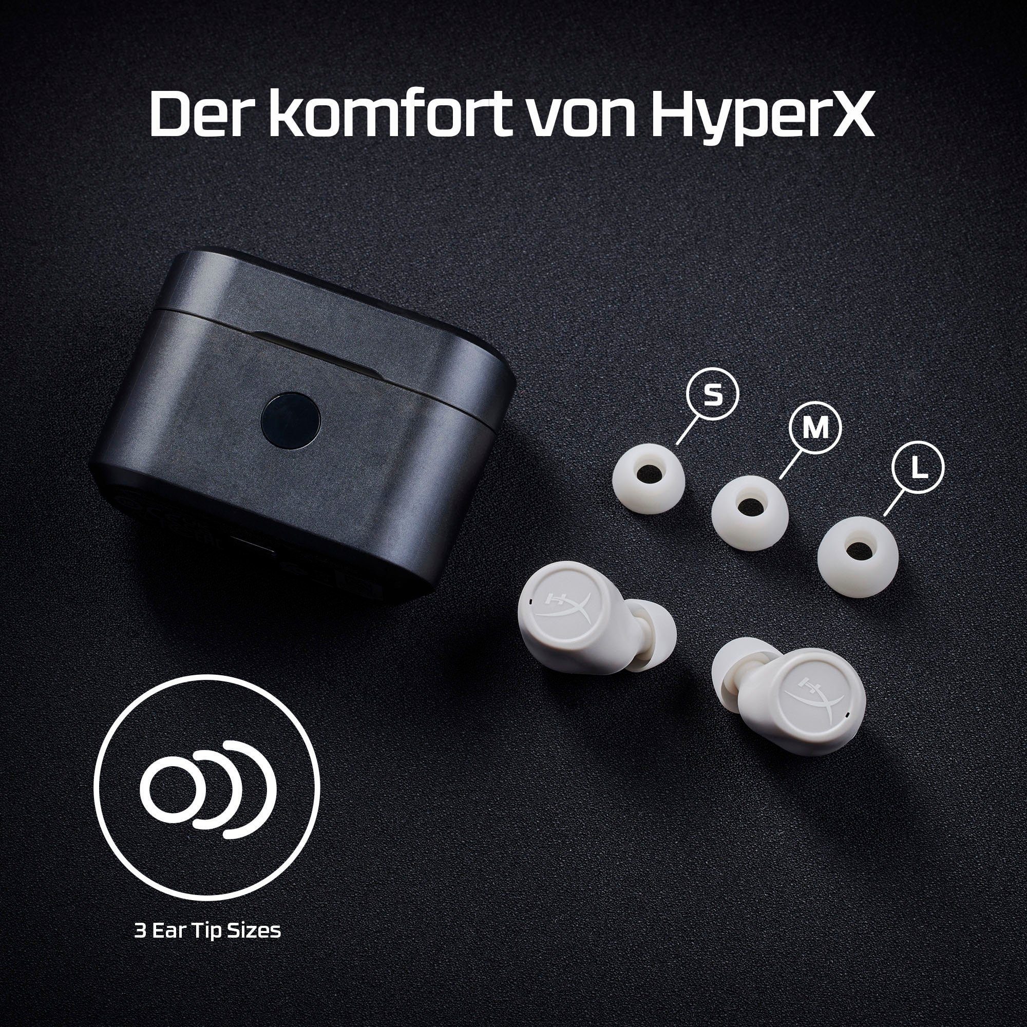 Bluetooth) HyperX Cirro In-Ear-Kopfhörer Wireless, Buds (Rauschunterdrückung, True Pro