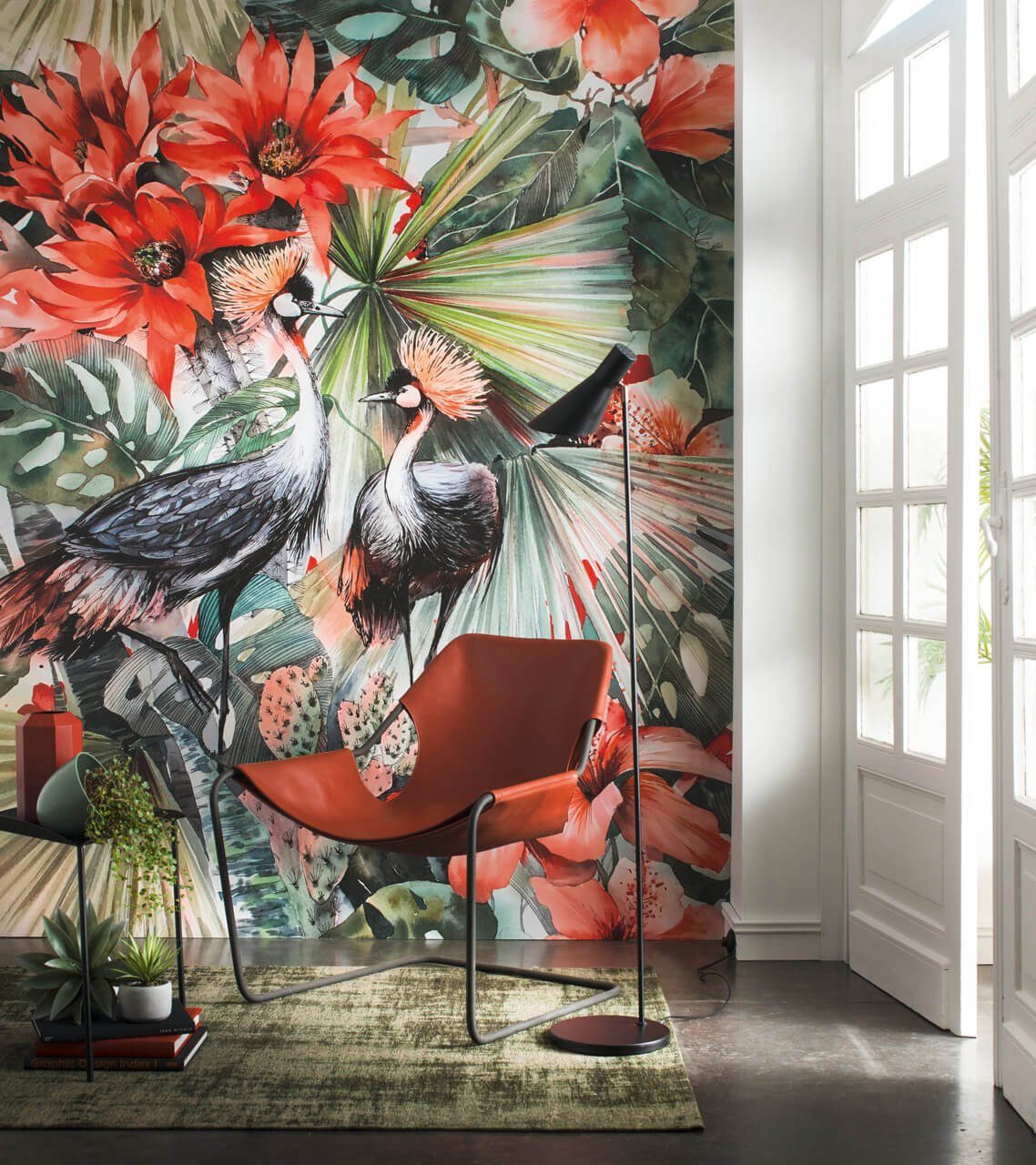 KUNSTLOFT Vliestapete Bird Multicolor 2x2.6 Tapete Design m, leicht glänzend, lichtbeständige