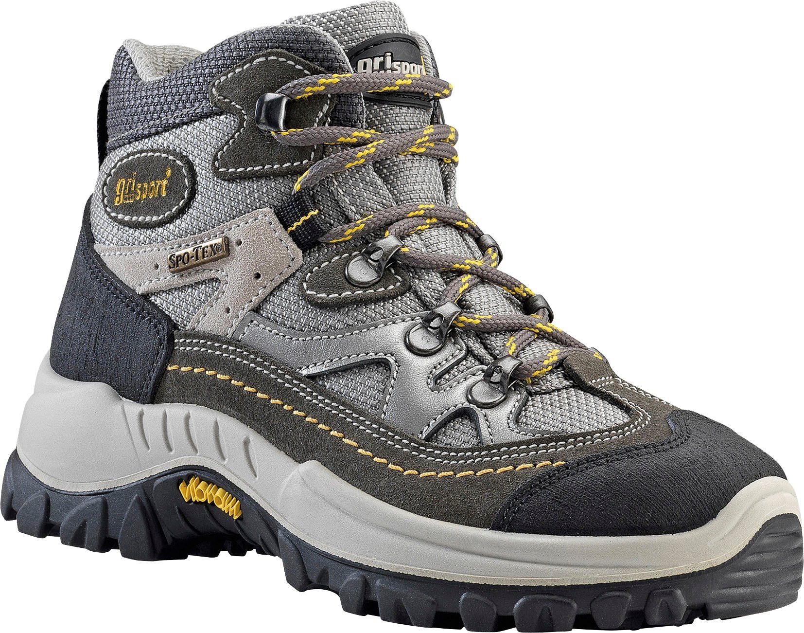 Grisport Grisport Gritex Kinder Wanderschuh Schnürstiefel, für Kinder, hellgrau gelb