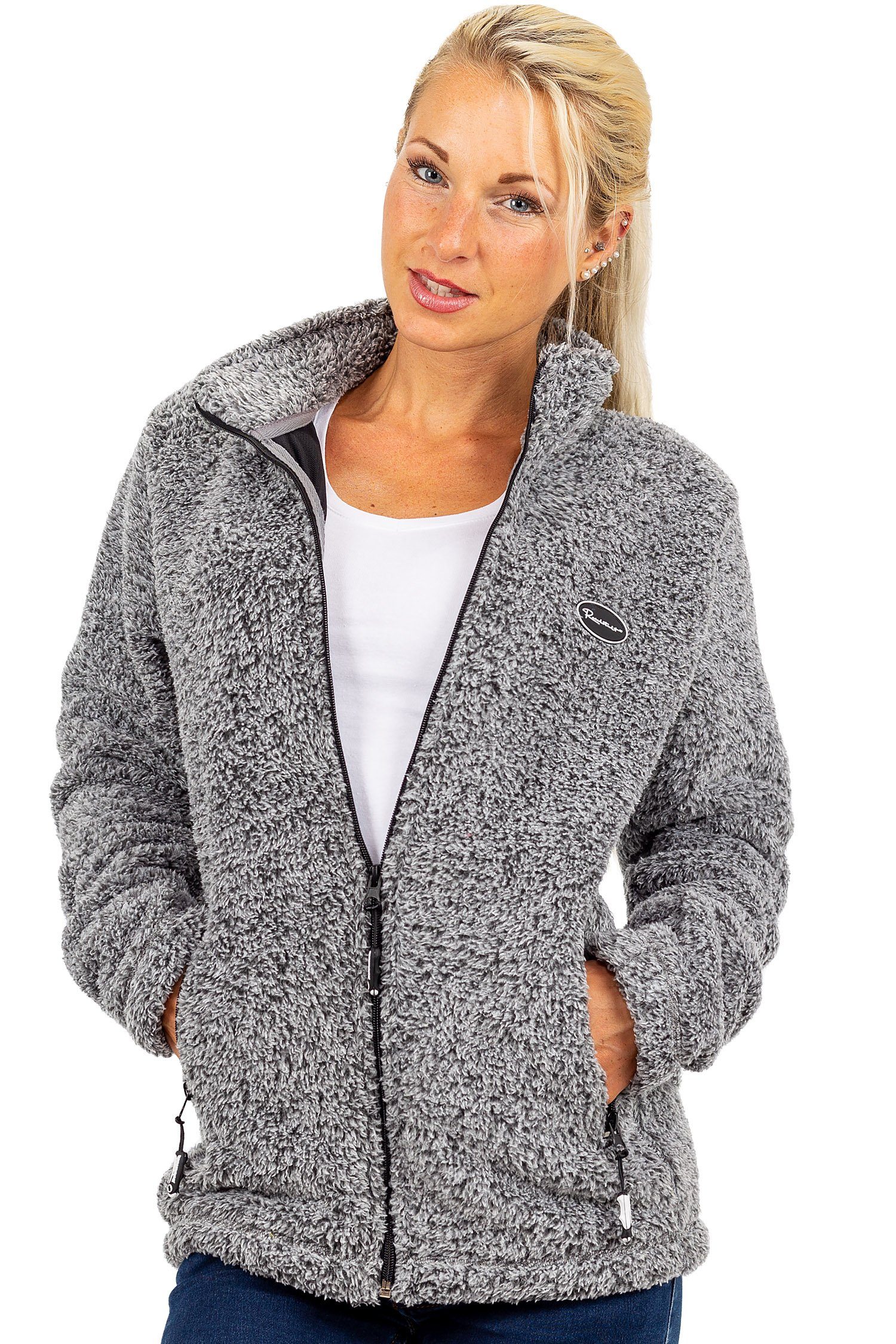 Fleecejacke Damen Regular Fit Flauschige Jacke Kuschelige 22RSW002