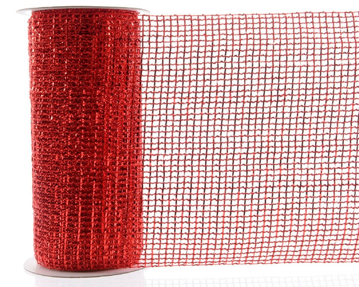 Kaemingk Tischband Maschenband Tischdeko Geschenkband Weihnachten Tischband rot 2,70 m