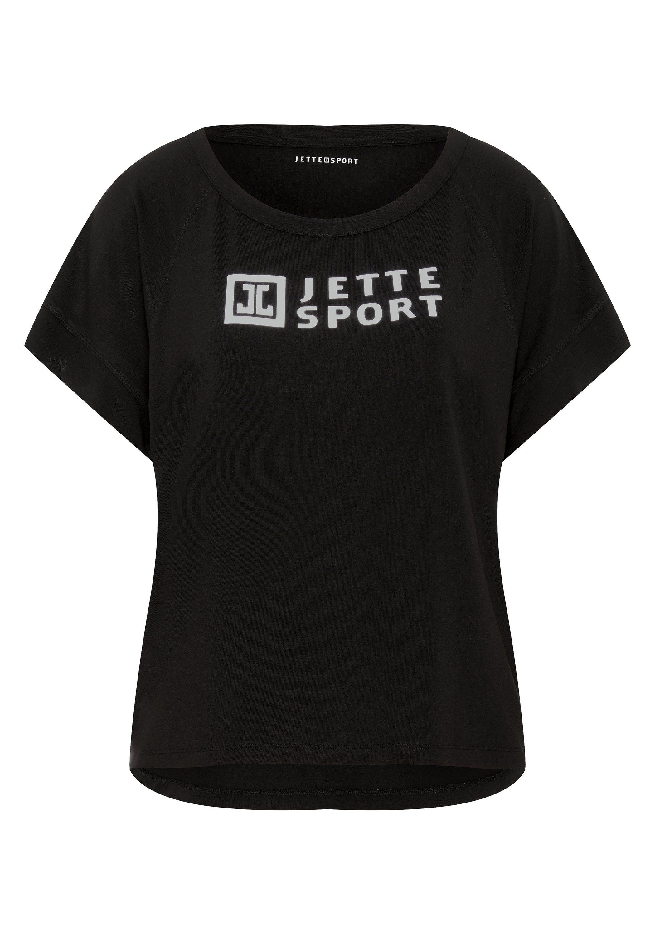 JETTE SPORT Print-Shirt im kastigen Logo-Design