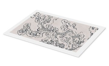 Posterlounge Forex-Bild Mori Yūzan, Wolken, Wohnzimmer Modern Illustration