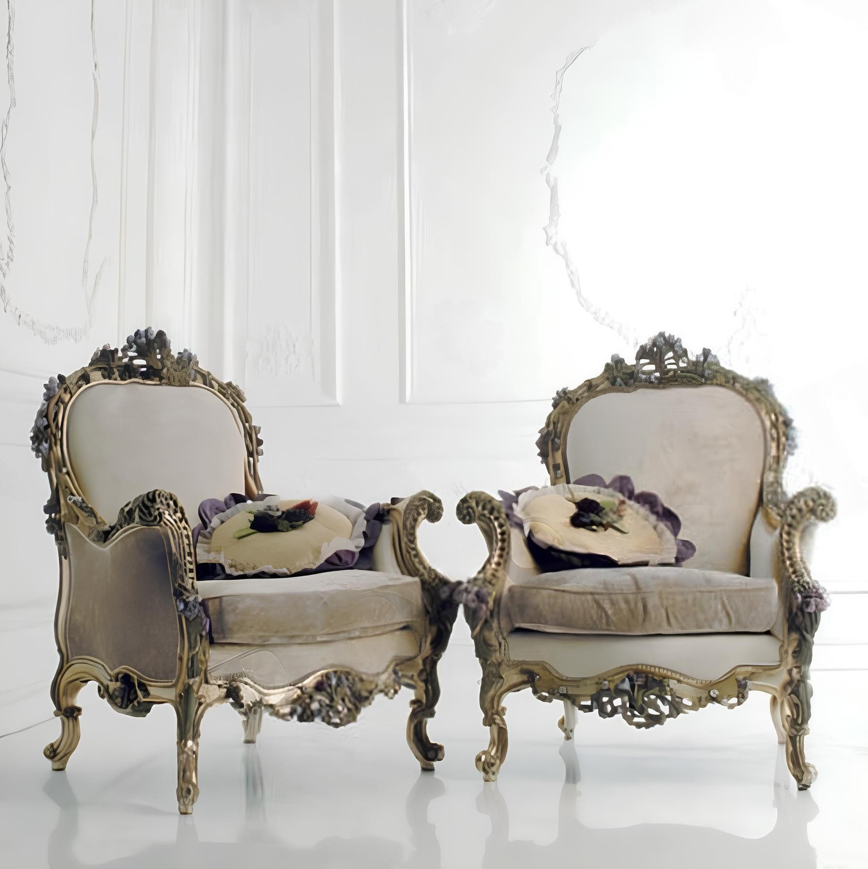 JVmoebel Sessel Elegantes Designer-Sofa in Art déco Stil mit hochwertiger Polsterung (2x Sessel), Made in Europa