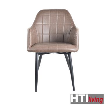 HTI-Living Esszimmerstuhl Armlehnenstuhl Kunstleder Vintage 1 Stück (Stück, 1 St), bequemer Stuhl für Ess- und Wohnzimmer