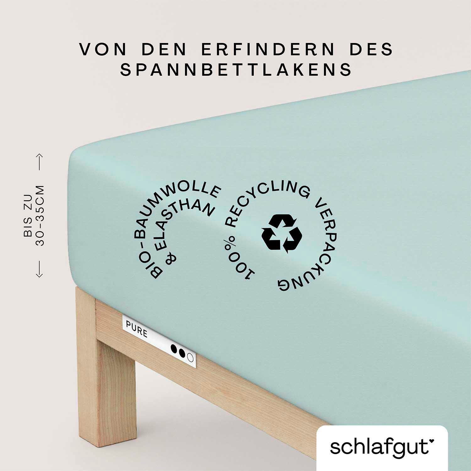 Schlafgut Spannbettlaken PURE Bio-Baumwolle mit Elasthan, günstig online kaufen