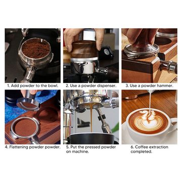 Silberstern Bügelgriff 58 mm bodenloser Kaffeegriff, Grifffilter, Kompatibel mit Barsetto-Espressomaschinenzubehör