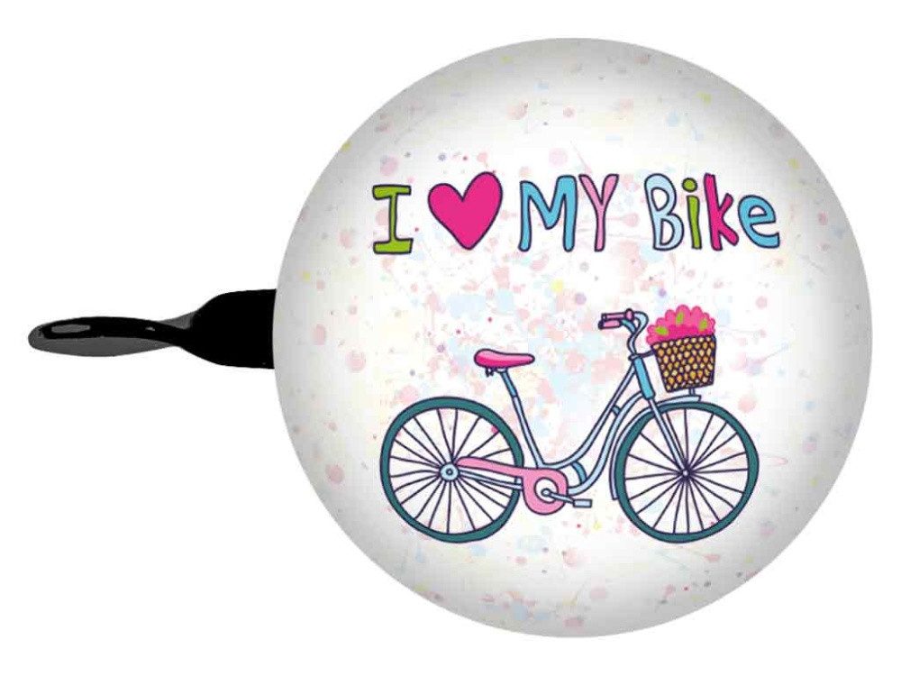 bb Klostermann Fahrradklingel bbeBells DingDong! Ø 60 mm, "I Love my Bike"