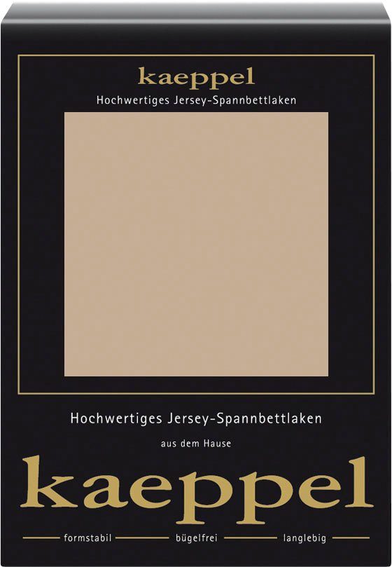 Kaeppel Spannbettlaken Single Jersey Mako Cotton, Jersey, Gummizug: rundum, (1 Stück), Bettlaken aus 100% Baumwolle