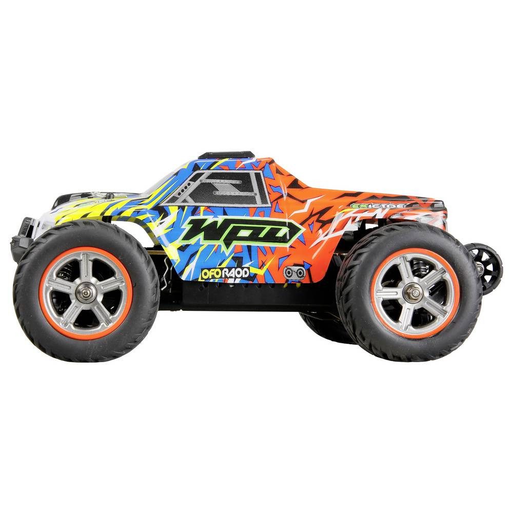 Amewi Modellauto Blau, Orange Brushed 1:20 RC Einsteiger Modellauto Elektro, mit Lichteffekt