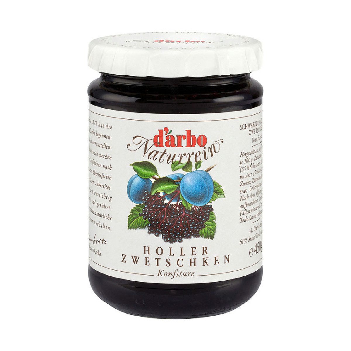 darbo Fruchtaufstrich, Darbo Holler Zwetschken Konfitüre Naturrein Fruchtaufstrich 450g