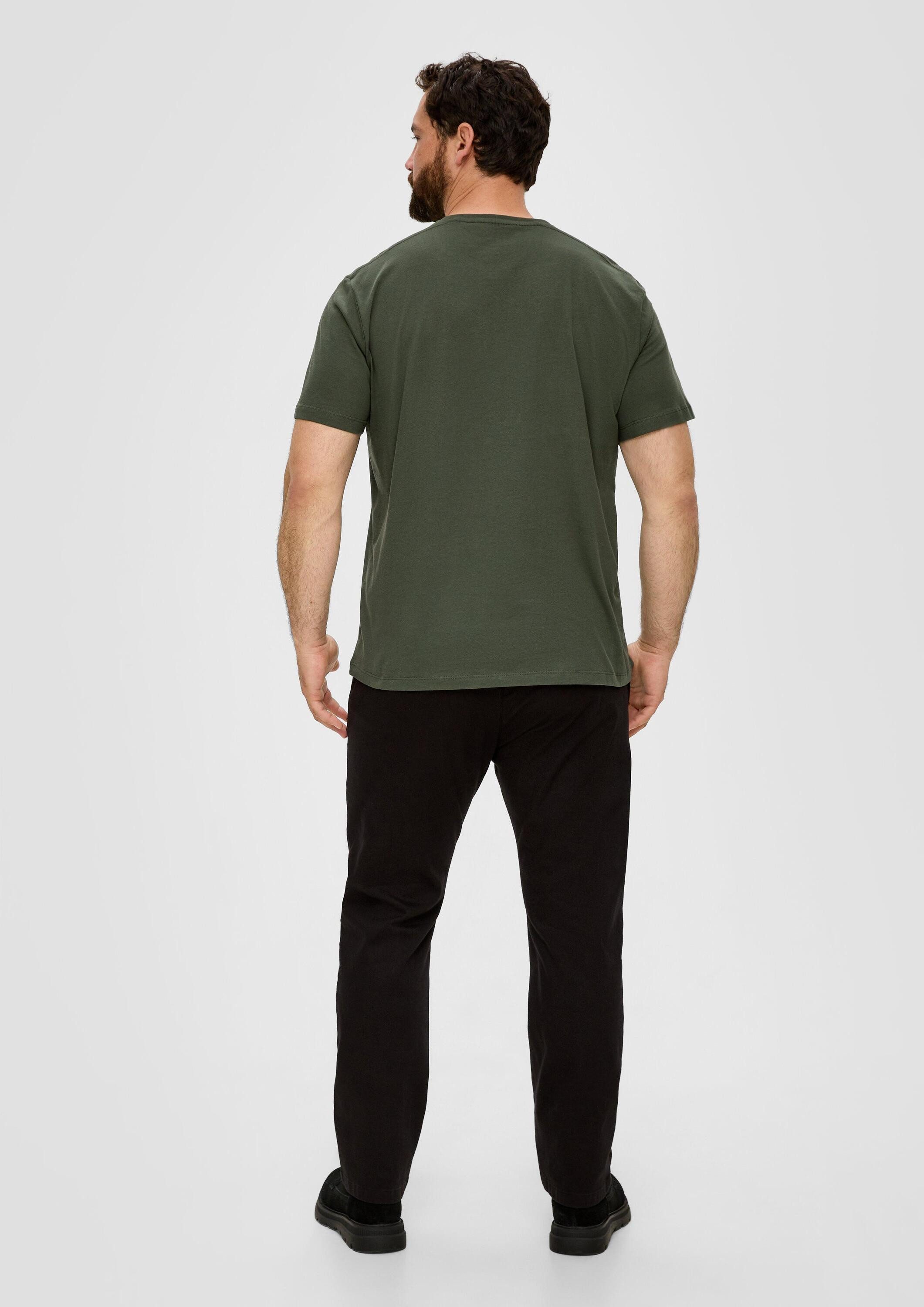 s.Oliver Kurzarmshirt T-Shirt Baumwoll-T-Shirt mit Logo-Print